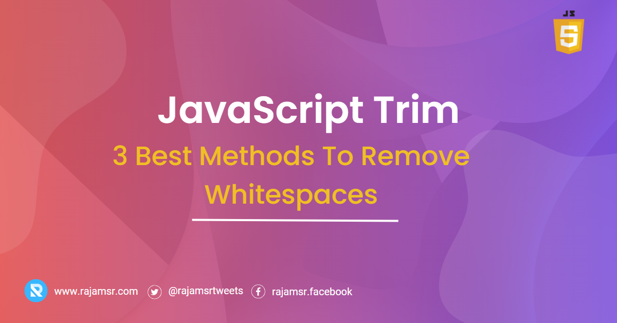 Javascript Trim Whitespace Start And End